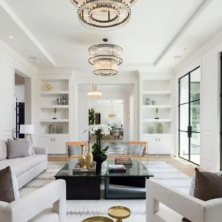 Georgian Modern White Brick Compound With A Beautiful And Clear Pool *